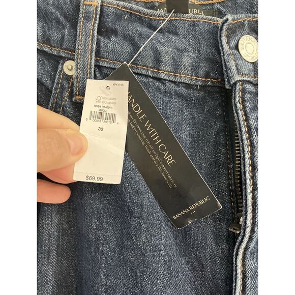Banana Republic Jeans Womens 33/16Blue Curvy Straight High Rise Dark Denim - Picture 2 of 9